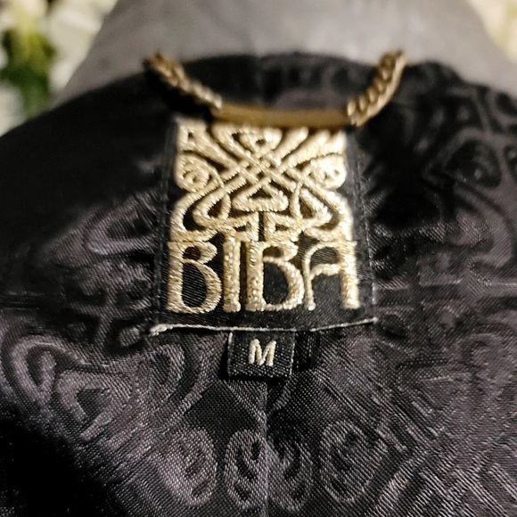 BIBA Women's Leather Jacket Zipper Light Taupe/Gray Size Medium Lining Black - Picture 5 of 6